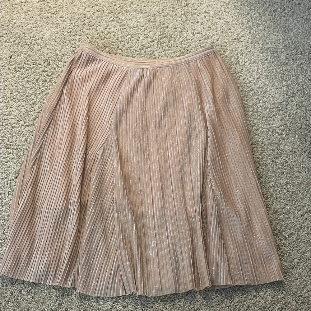 Maeve Shimmering Tan A-Line Skirt